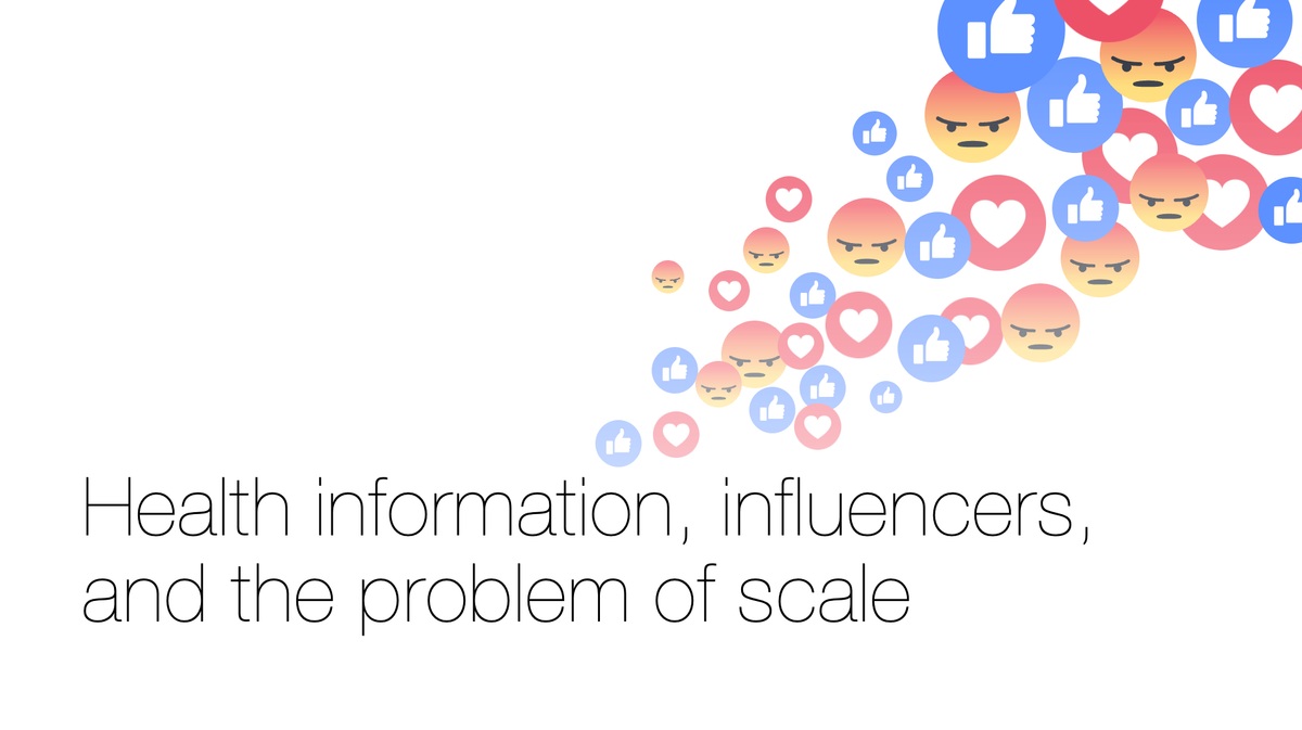 That's a great question: health information, influencers and the problem of scale